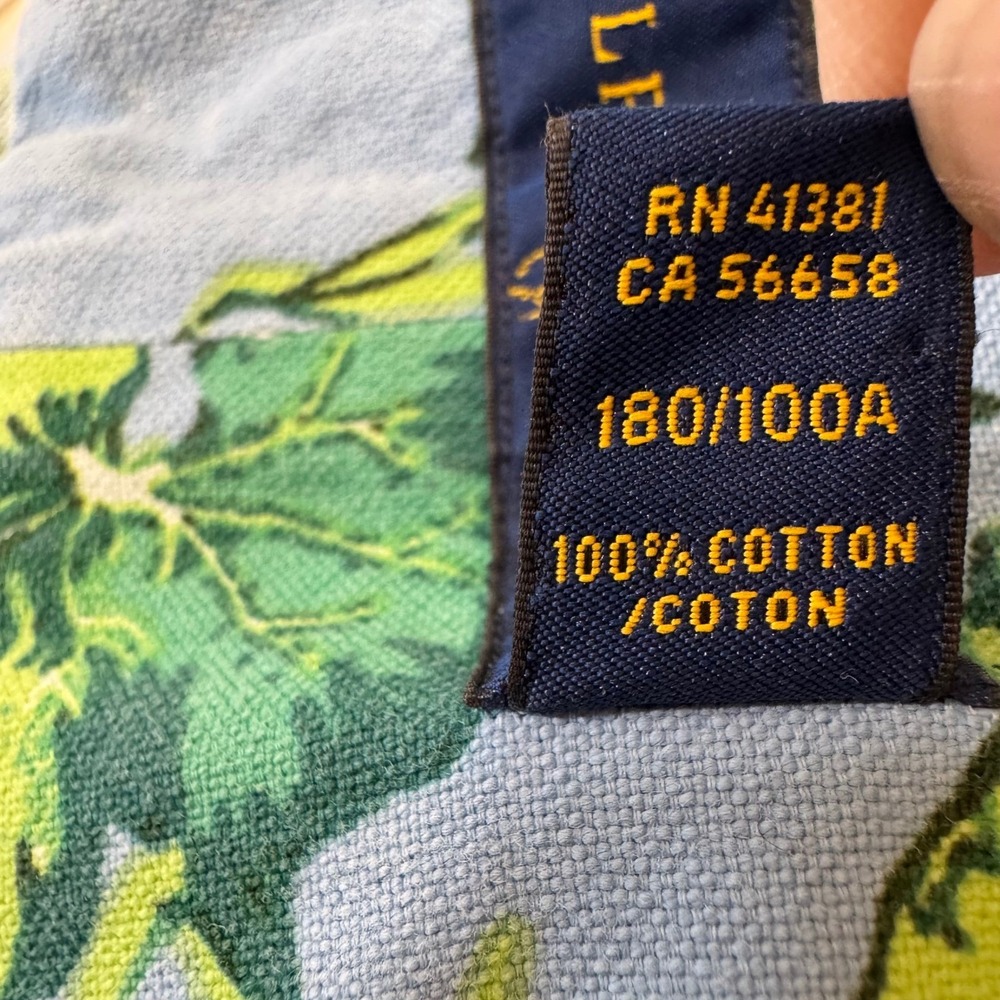 Ralph Lauren Shirt Button Down Mens Large Short Sleeve Blue Tropical Floral - Picture 5 of 14